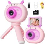 eWonLife Kids Camera 180° Flip Screen for Girls Aged 3-12 Years, HD 1080P Toddlers Digital Camera,...