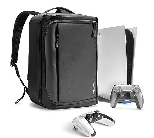 tomtoc Travel Backpack for PS5 Console, Accessories, Protective Carrying Case Storage Bag Compatible...
