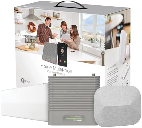weBoost Home MultiRoom - Cell Phone Signal Booster | Boosts 4G LTE & 5G up to 5,000 sq ft for all...