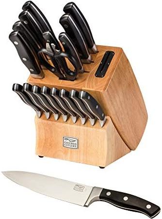Chicago Cutlery Insignia2 18-Piece Knife Block Set with In-Block Knife Sharpener