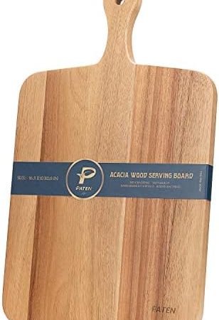 Cutting Board Wood, Acacia Serving Board,Wooden Kitchen Chopping Board for Meat, Cheese, Bread,...