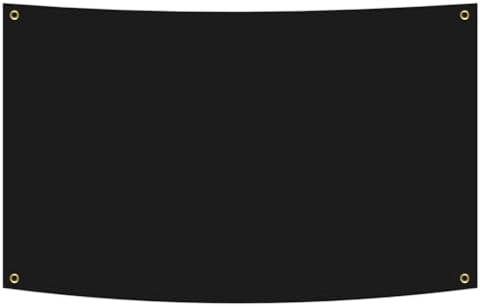 Solid Black Tapestry with Brass Grommets for College Dorm Room Decor, 3x5 Ft Solid Color for Home...