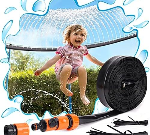 Trampoline Sprinkler Toys for Kids, Trampoline Water Park Sprinkler Fun Summer Outdoor Water Games...