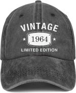 60th Birthday Gifts for Men Women Vintage 1964 Baseball Cap 60 Year Old Embroidered Hat