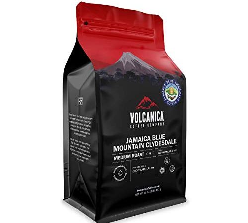 Jamaican Blue Mountain Coffee, 100% Pure, Whole Bean, Fresh Roasted, 16-ounce