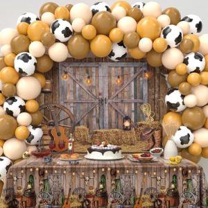 142Pcs Western Cowboy Cowgirl Party Decorations Rodeo Party Decorations Cowboy Cowgirl Balloons...