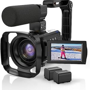 4K Video Camera Camcorder 48MP UHD 60FPS WiFi IR Night Vision Vlogging Camera for YouTube 16X...