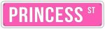 "Pink PRINCESS ST" Vintage Metal Tin Sign | Perfect for Girl's Room Decor | Exquisite Wall Art |...
