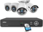 8CH Home Security Camera System Outdoor Indoor, 2MP HD 5-in-1 Surveillance DVR Recorder and (4)...