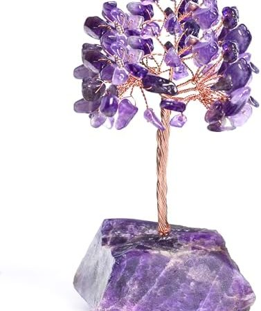 Amethyst Crystal Tree of Life,Money Tree Decorations,Crystals and Healing Stones,Reiki Positive...
