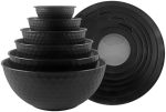 COOK WITH COLOR Mixing Bowls with Lids - 12 Piece Plastic Nesting Bowls Set includes 6 Prep Bowls...
