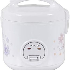 TAYAMA Automatic Rice Cooker & Food Steamer 10 Cup, White (TRC-10RS)