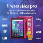Amazon Fire HD 8 Kids Pro tablet- 2022, ages 6-12 | 8" HD screen, slim case for older kids, ad-free...