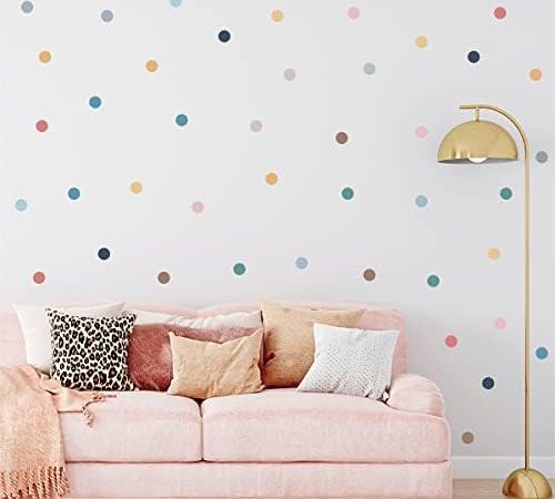 Polka Dot Wall Decal Stickers for Kids Nursery Bedroom Removable Colorful Dot Wall Stickers for Baby...