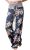 Elsofer Women’s Pajama Lounge Pants Floral Print Comfy Casual Stretch Palazzo Drawstring Pj Bottoms Pants Wide Leg (Tag M (US 6), Blue)