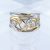 Fashion Two Tone 925 Silver Rings Women Jewelry White Sapphire Ring Size 6-10